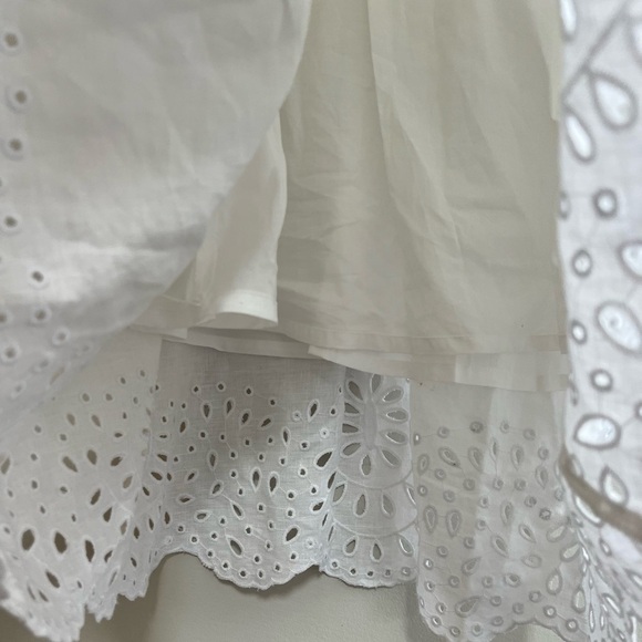 NWT Talbots Petites White Fit & Flare Cotton Eyelet Mini Dress, size 6P - Picture 6 of 11